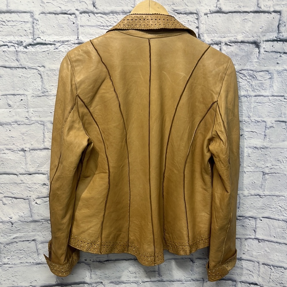 Cole Haan Collection Lambskin Leather Jacket - Picture 7 of 9